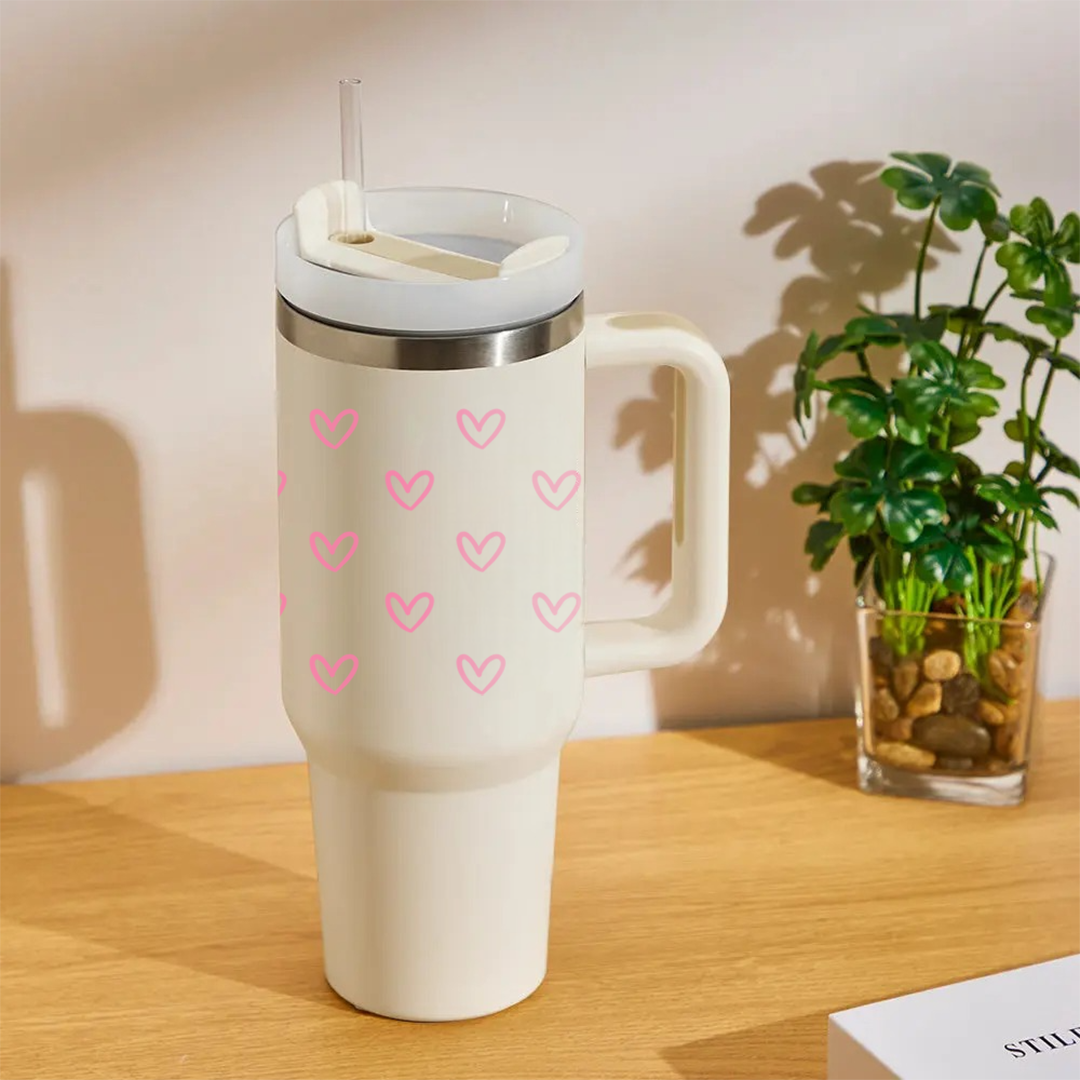 LoveSip Tumbler with Straw & Lid