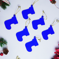 Blue Socks designed Christmas Decoration Ornaments- Set of 6