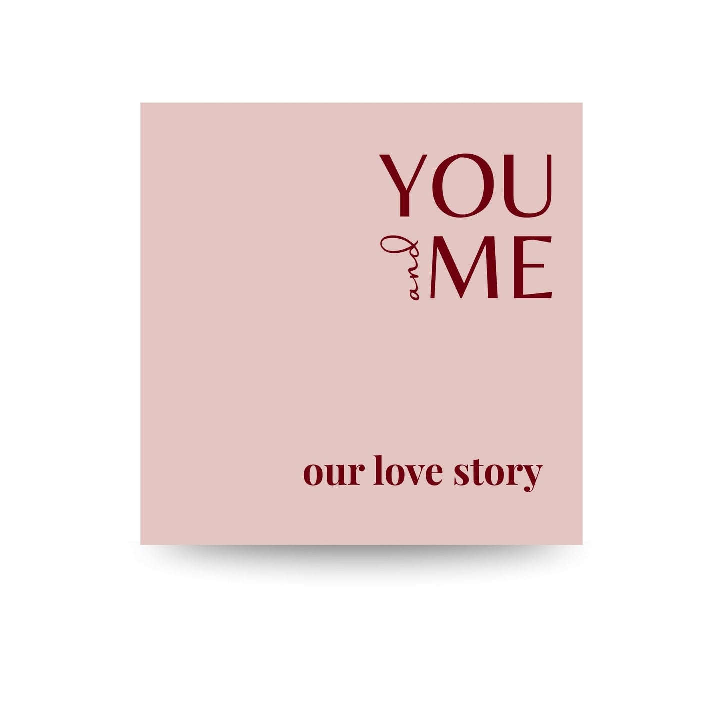 You & Me Personalized Square Photo Book