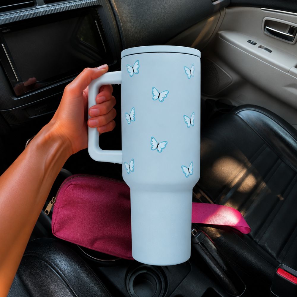 BUTTERFLY ™ 40oz Insulated Tumbler – Sky Blue Butterfly Edition (Copy)