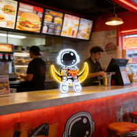 Astronaut Neon LED Wall Light – Space Neon Sign | Astronaut Moon Wall Décor