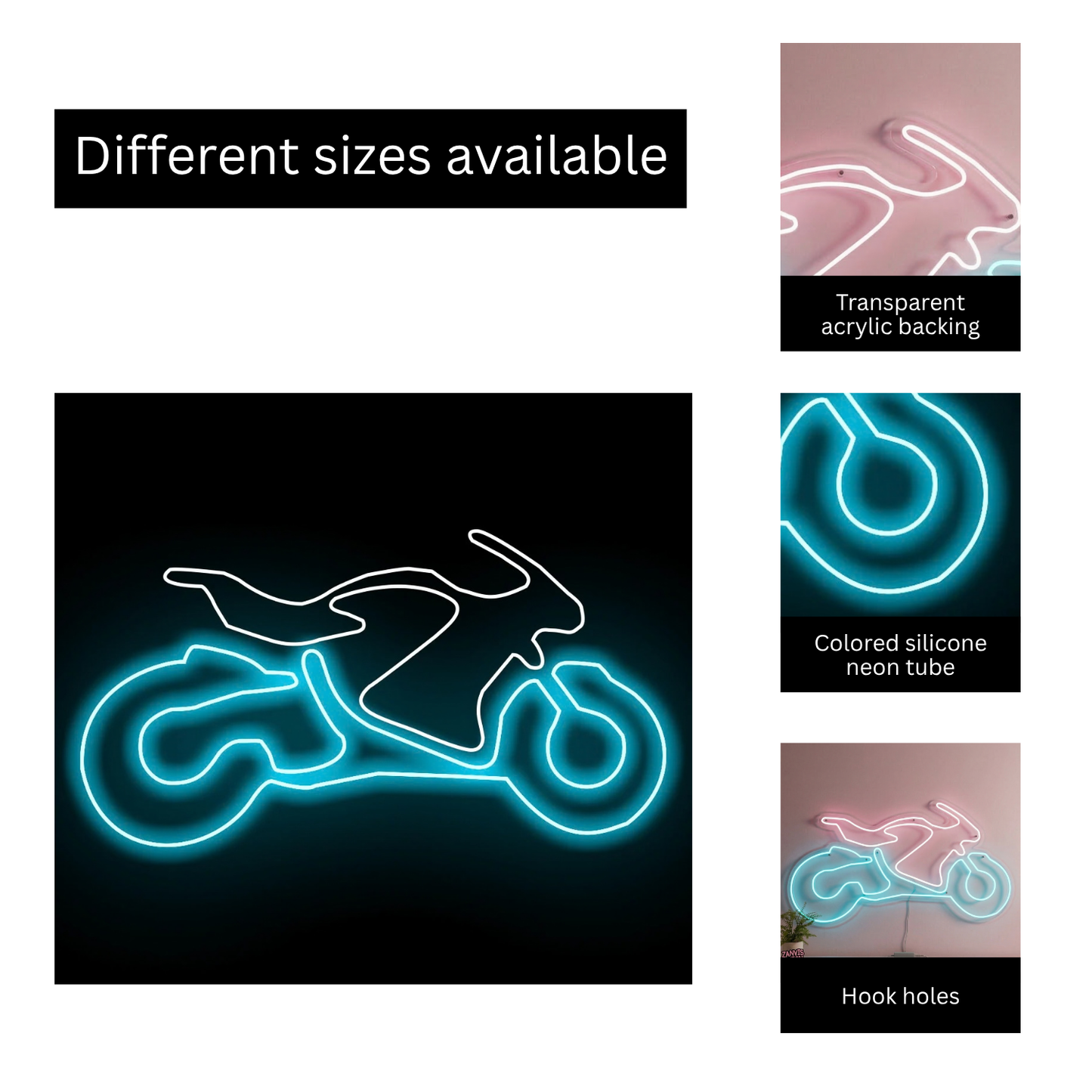 Neon Ride – Futuristic Bike Wall Art