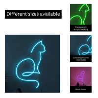 Cat Silhouette Neon Wall Light – Modern LED Glow for Home & Room Décor