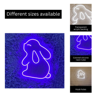 Cute Bunny Neon LED Light – Playful Wall Décor for Bedrooms & Kids’ Rooms