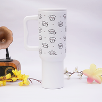 Cute Puppy Stainless Steel Travel Tumbler with Handle & Leakproof Lid | Double Wall Vacuum Insulated Coffee Mug (Copy)