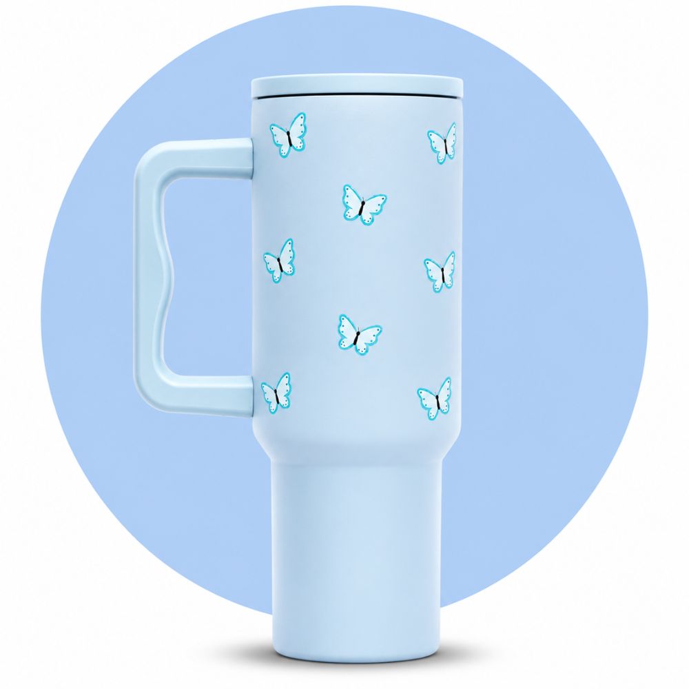 BUTTERFLY ™ 40oz Insulated Tumbler – Sky Blue Butterfly Edition (Copy)