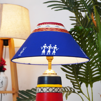 AuraNest Modern Tribal Lamp – Minimal Elegance with Cultural Charm