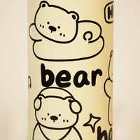 Happy Bear Stainless Steel Water Bottle - Memories InsiteHAPPY BLACK BEAR SHIPPER BOTTLE - 650 ML