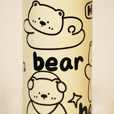 Happy Bear Stainless Steel Water Bottle