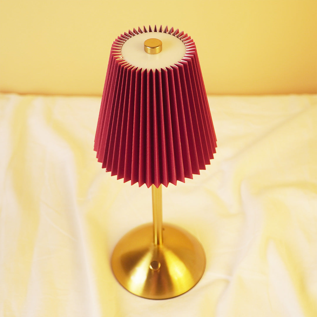 Elegant Pleated Table Lamp with Warm Ambient Light