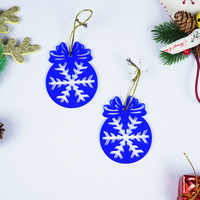 Blue Snowflake Christmas Hanging Ornament