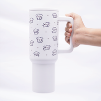 Cute Puppy Stainless Steel Travel Tumbler with Handle & Leakproof Lid | Double Wall Vacuum Insulated Coffee Mug (Copy)