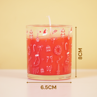 Set-3 Christmas Ho Ho Ho Scented Glass Candles