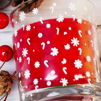 Set-3 Christmas Snowflake Scented Glass Candles