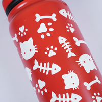 Cute Cat Print Stainless Steel Water Bottle