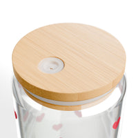 Personalized Heart glass jar Coffee tumbler