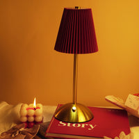 Elegant Pleated Table Lamp with Warm Ambient Light