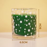 Set-3 Christmas Snowflake Scented Glass Candles