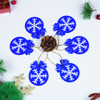 Blue Snowflake Christmas Hanging Ornament
