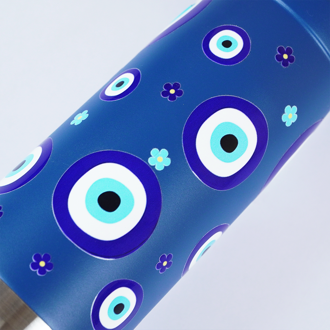 Evil Eye Print Stainless Steel Water Bottle