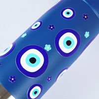 Evil Eye Print Stainless Steel Water Bottle