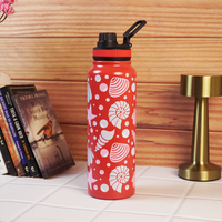 Ocean Shell Print Stainless Steel Water Bottle
