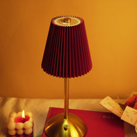 Elegant Pleated Table Lamp with Warm Ambient Light