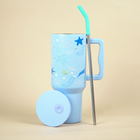Aqua Marine Insulated Tumbler — Leakproof & Insulated (Sky Blue)