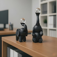 EleGlow™ Elephant Decor Showpiece – Modern Resin Art Sculpture with Light Accent set