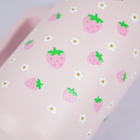 Pink Strawberry Daisy Tumbler