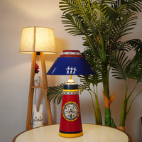 AuraNest Modern Tribal Lamp – Minimal Elegance with Cultural Charm