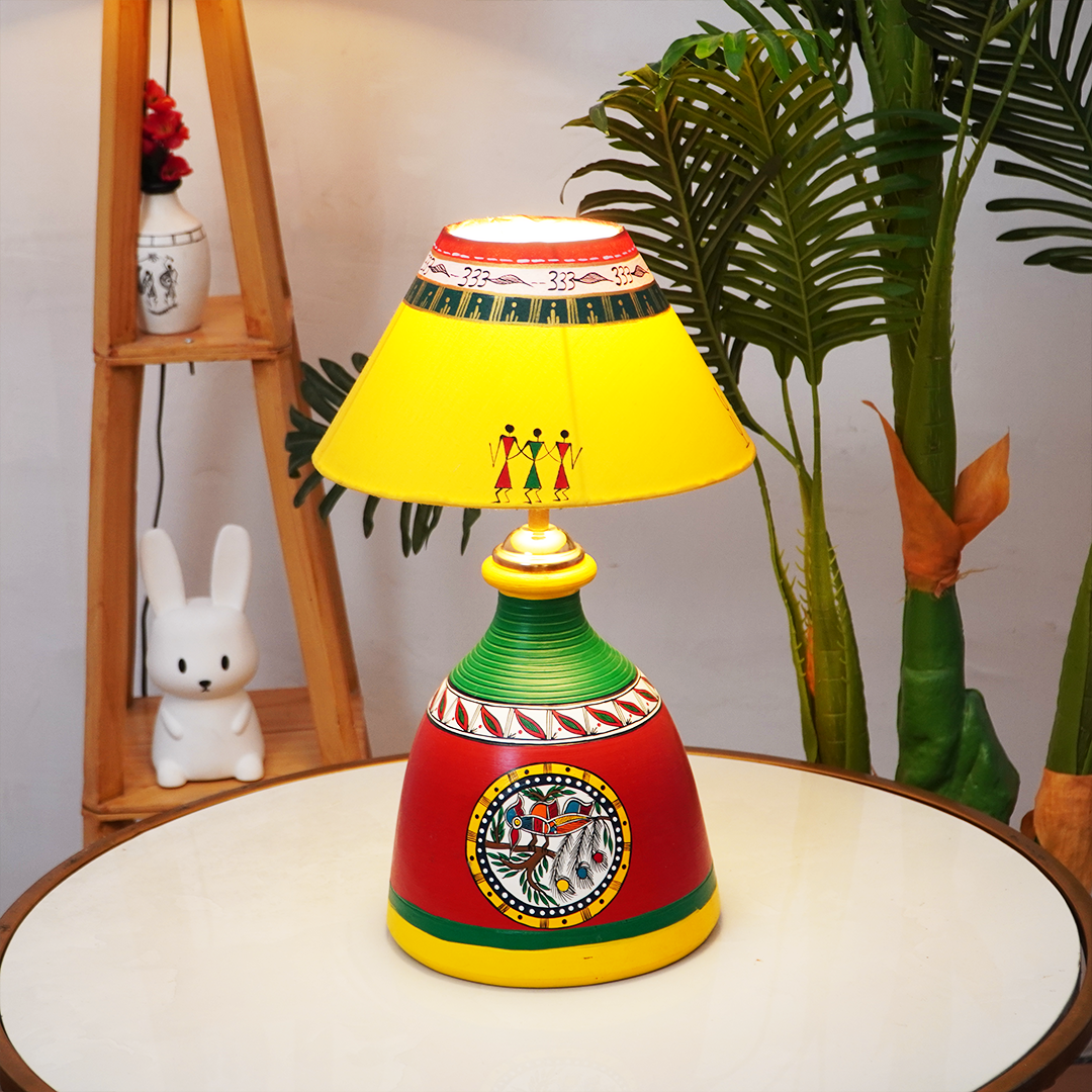 Solara FolkGlow Lamp – Handpainted Ethnic Decor Light