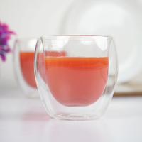 Double Wall Glass Cups | Heat Resistant Clear Glass for Coffee, Tea & Drinks