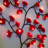 MEMORIES INSITE™ RED ROSE TREE BRANCH WALL LIGHT