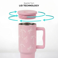 Blush Bloom Tumbler With Pink LId 🎀
