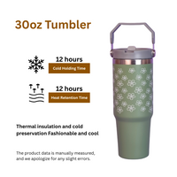 🌿 Olive Bloom Tumbler – Stylish, Durable & Leak-Proof