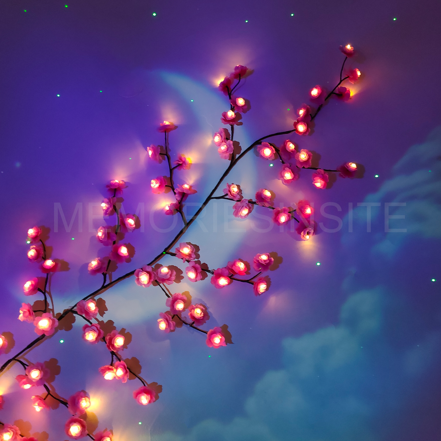 MEMORIES INSITE™BRANCH LIGHT PINK ROSE CHERRY BLOSSOM TREE BRANCH LIGHTING
