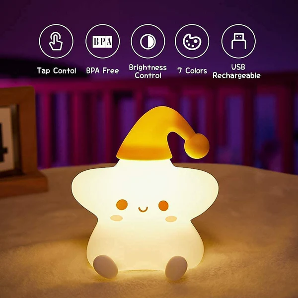 Creative Star Night Light Soft Lamp