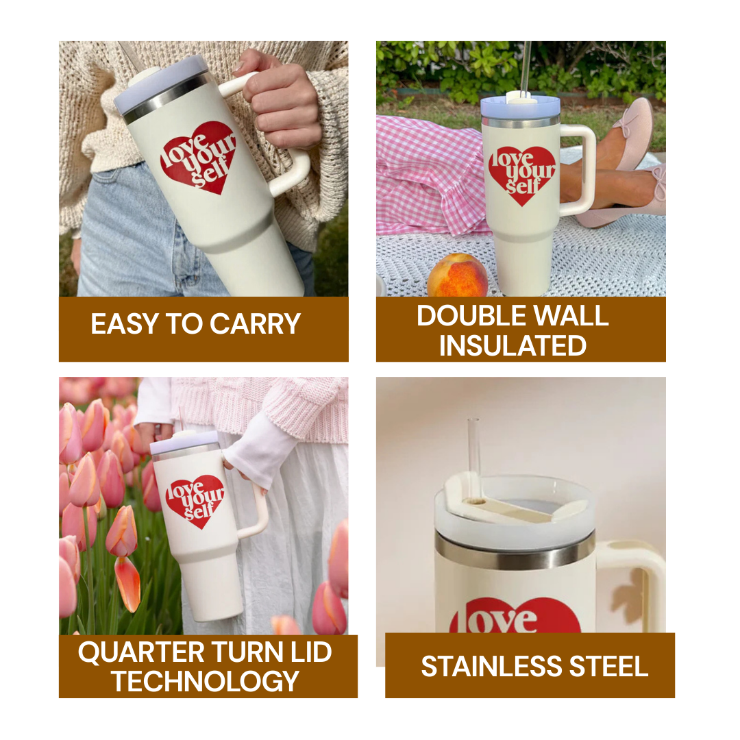 Love Yourself Quote Tumbler