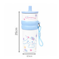 Cinnamoroll Floral Stainless Steel Insulated Tumbler with Straw & Carry Loop