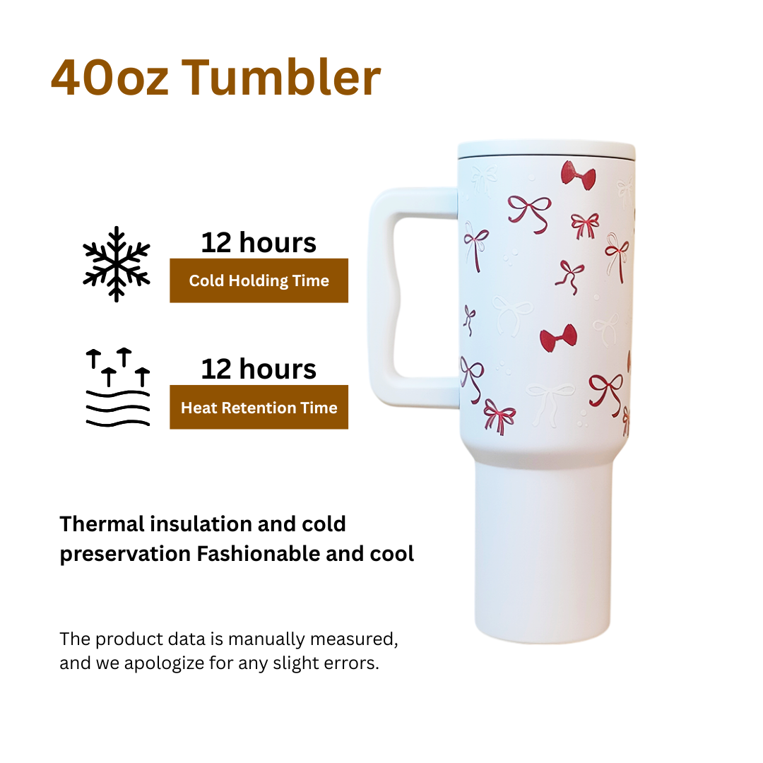 Christmas Red Bowies Tumbler