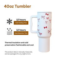 Christmas Red Bowies Tumbler