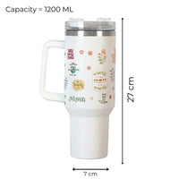 White Stainless Steel Travel Mug