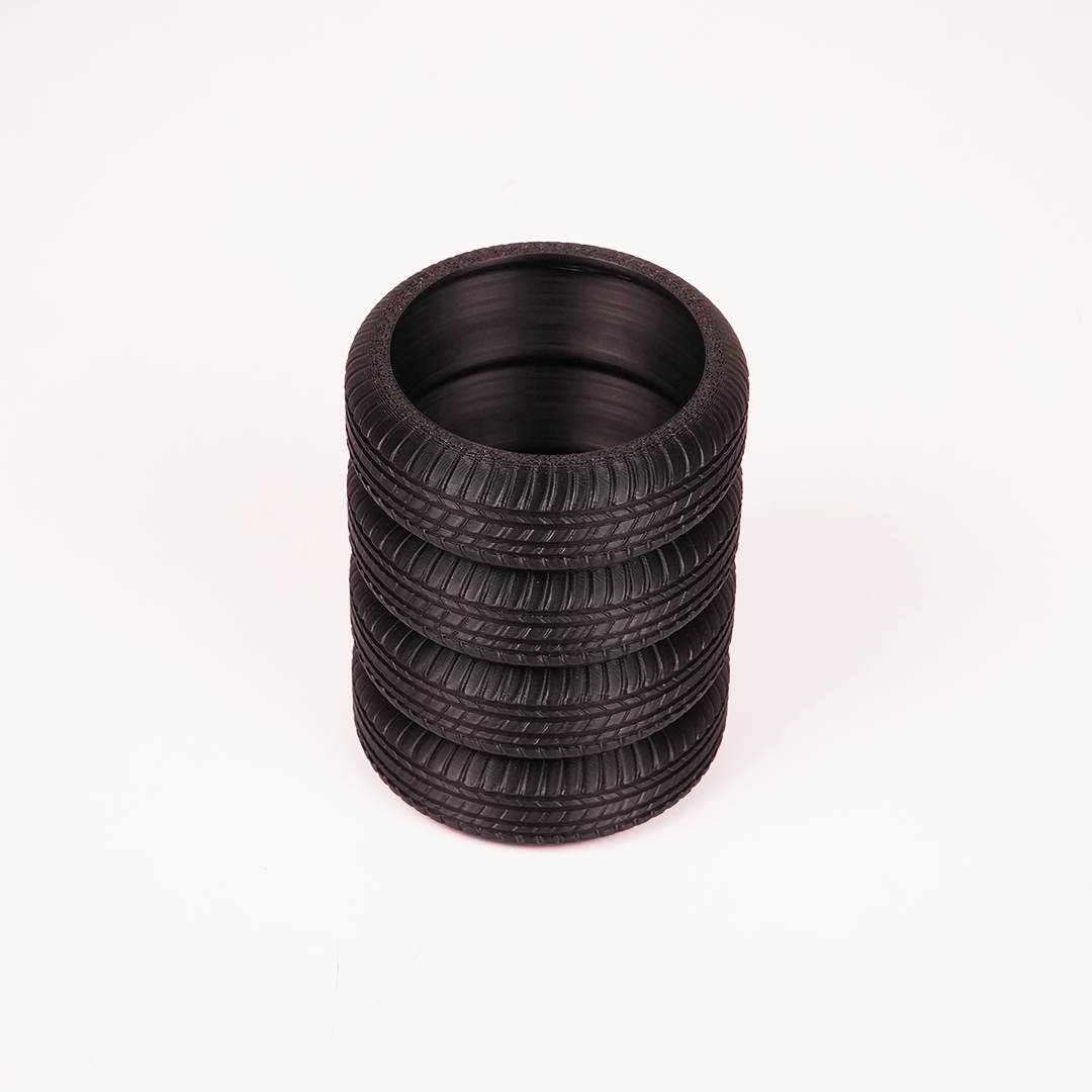 Car Tyre Makeup Brush Holder | Black Desk Organizer