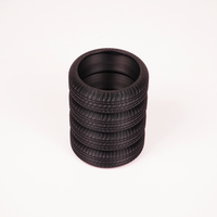 Car Tyre Makeup Brush Holder | Black Desk Organizer