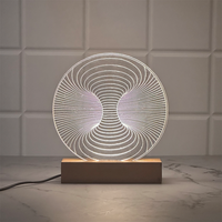Crystal Glow 3D Round Lamp – Shine with Style & Sophistication