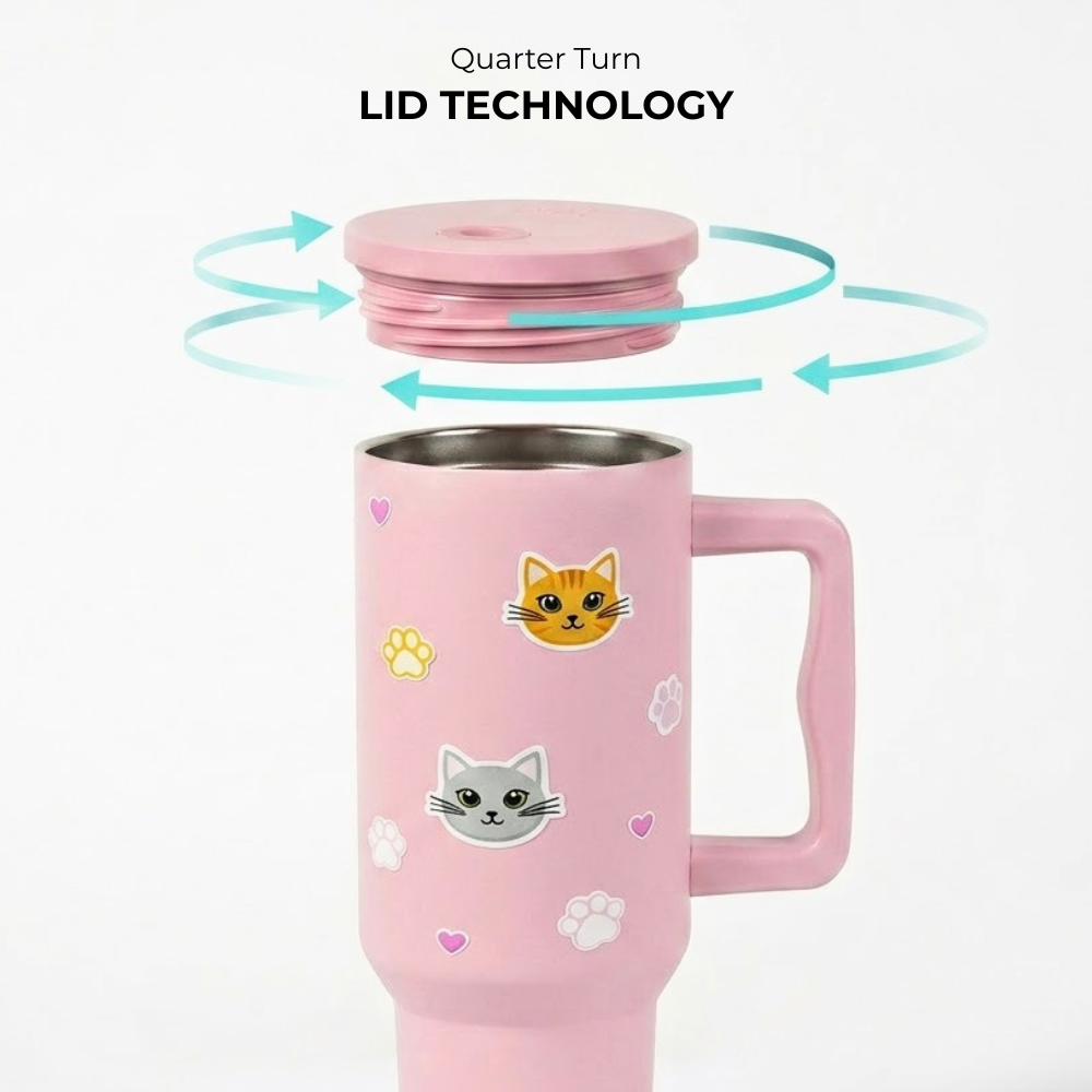 Kitty Charm Insulated Leakproof Tumbler