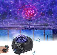 Starry Night Light Projector, LED Light Projector, Ocean Wave Projector with Remote Control, Bluetooth Speaker