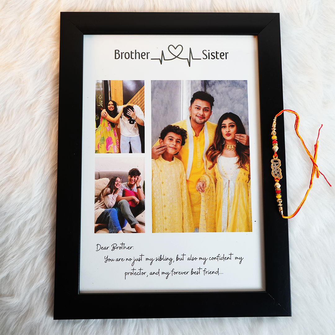 Personalized MERA BHAI  Brother Sister Photo Frame Gift
