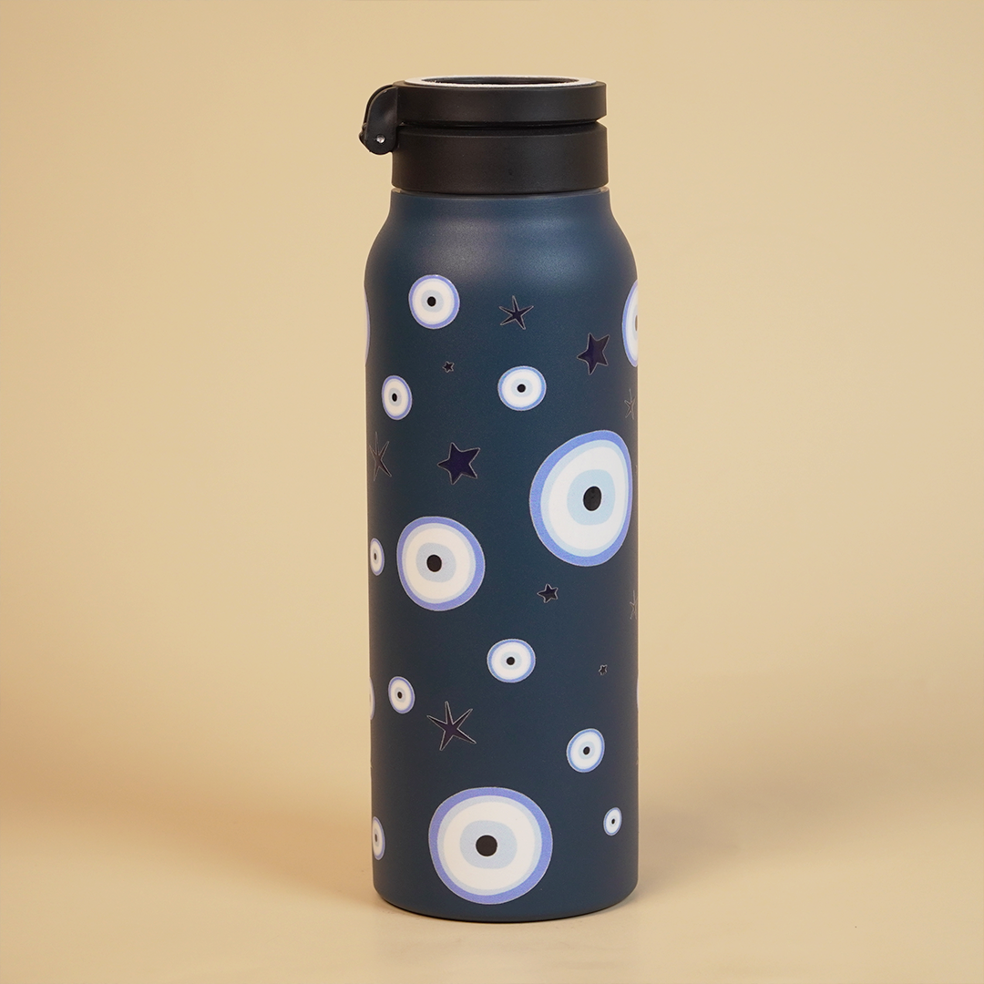 Evil Eye Print Stainless Steel Water Bottle
